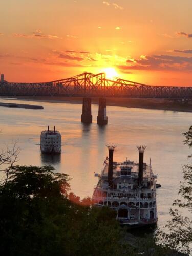 Sunset-Dock-on-the-Mississippi-by-Becky-Sherman
